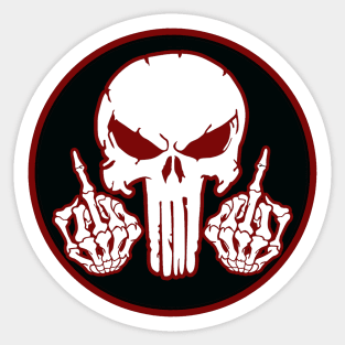 Tactical Skull Middle Finger Sticker